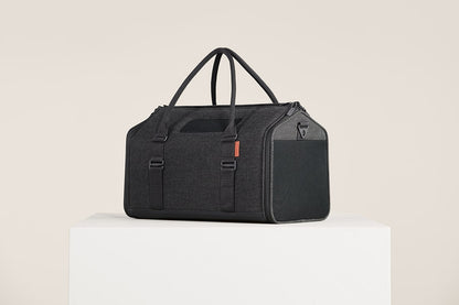 Convertible Airline-Approved Cat Carrier, Water-Resistant Soft Travel Bag with Mesh Panels & Shearling Bedding, Turns into a Cozy Cat Hideaway