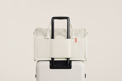 Convertible Airline-Approved Cat Carrier, Water-Resistant Soft Travel Bag with Mesh Panels & Shearling Bedding, Turns into a Cozy Cat Hideaway
