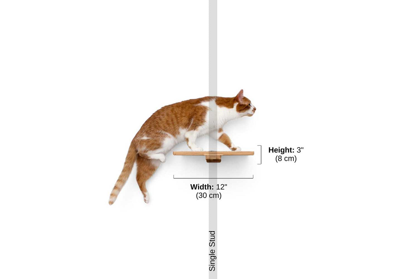 Wall-Mounted Wooden Cat Perch for Indoor Cats, Sturdy Floating Shelf Bed, Space-Saving Cat Wall Furniture for Climbing, Lounging & Room Watching
