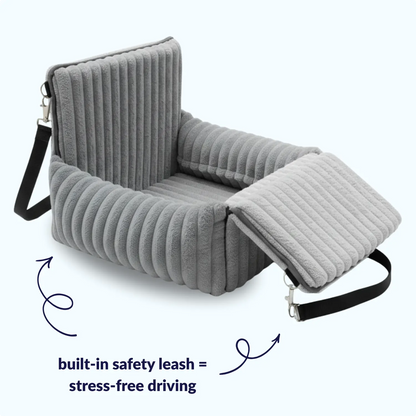 Cozy Dog Car Seat for Small & Medium Dogs, Soft Booster Pet Car Seat with Secure Fit, Comfortable Travel Bed for Car Rides, Road Trips & Errands