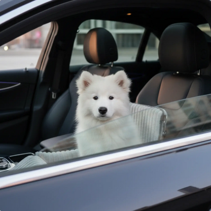 Cozy Dog Car Seat for Small & Medium Dogs, Soft Booster Pet Car Seat with Secure Fit, Comfortable Travel Bed for Car Rides, Road Trips & Errands