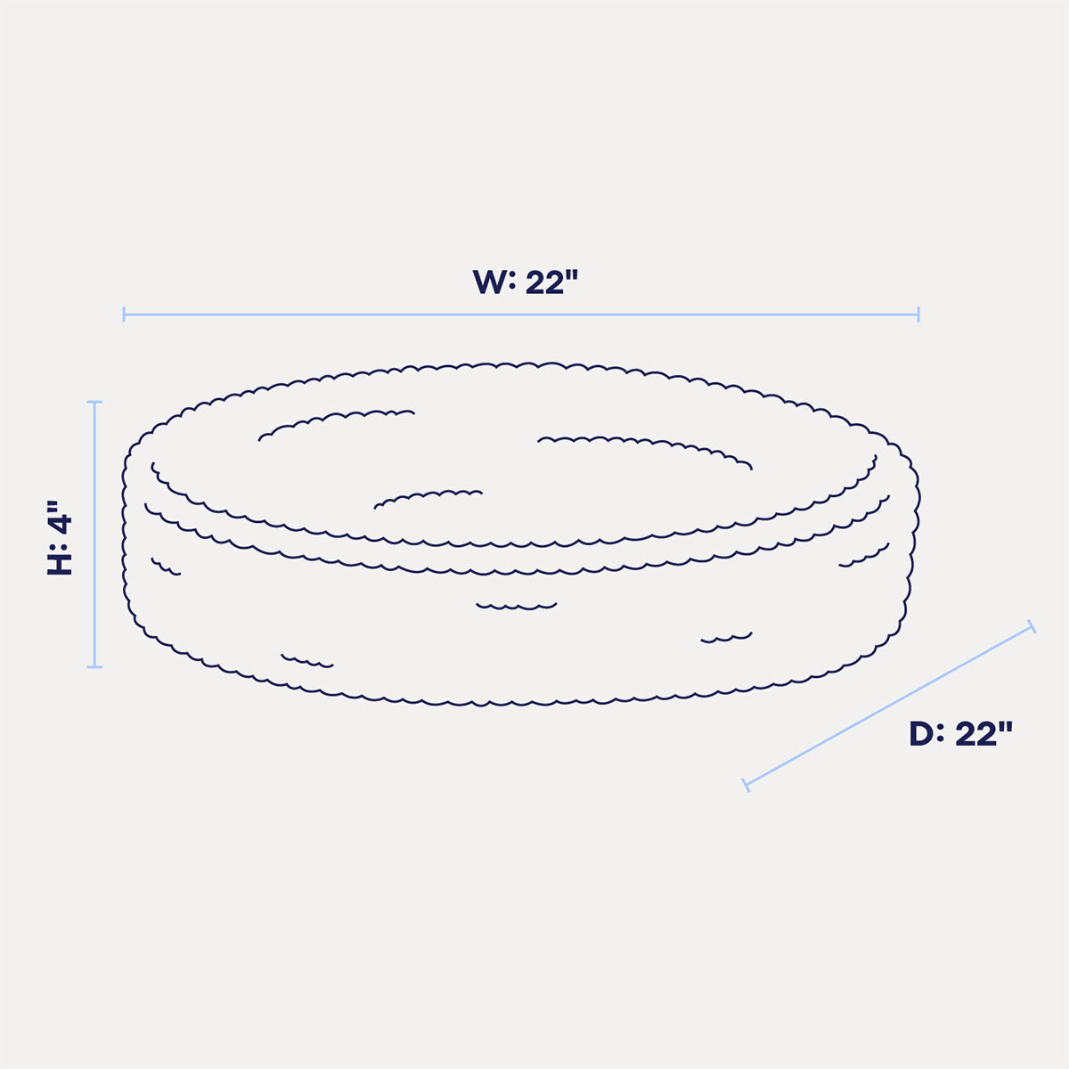 Modern Cat Bed Cushion for Indoor Cats & Kittens, Sculpted Foam Nest with Soft Faux Shearling Cover, for Napping, Lounging, Bedrooms & Sunny Spots