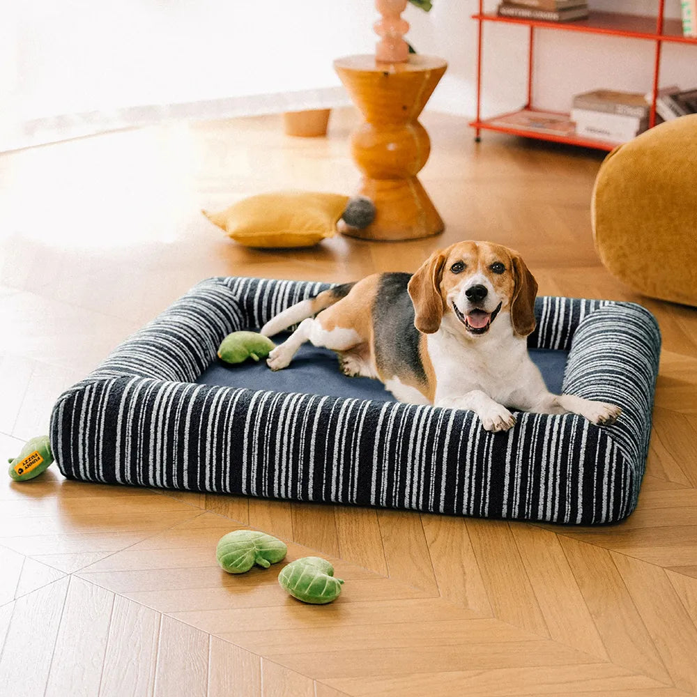 Orthopedic Dog Bed for Small, Medium & Large Dogs, Memory Foam Bolster Sofa Pet Bed, Washable Cover, Non-Slip Bottom, for Sleeping, Crates & Couches