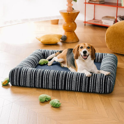 Orthopedic Dog Bed for Small, Medium & Large Dogs, Memory Foam Bolster Sofa Pet Bed, Washable Cover, Non-Slip Bottom, for Sleeping, Crates & Couches