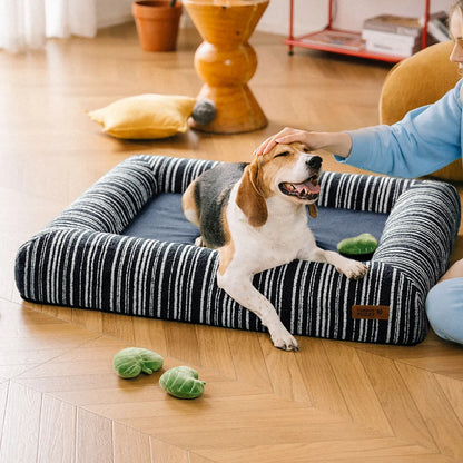 Orthopedic Dog Bed for Small, Medium & Large Dogs, Memory Foam Bolster Sofa Pet Bed, Washable Cover, Non-Slip Bottom, for Sleeping, Crates & Couches