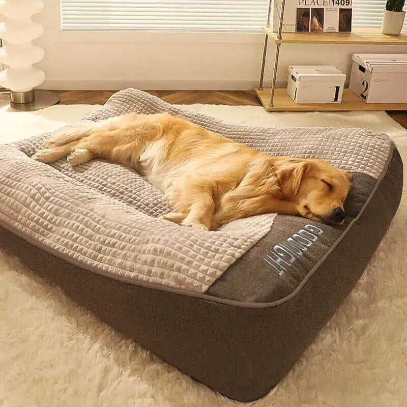 Washable Calming Dog Bed Cushion for Small, Medium & Large Dogs, Soft Plush Flat Pet Mattress Pad, for Crates, Kennels, Floors & Couches
