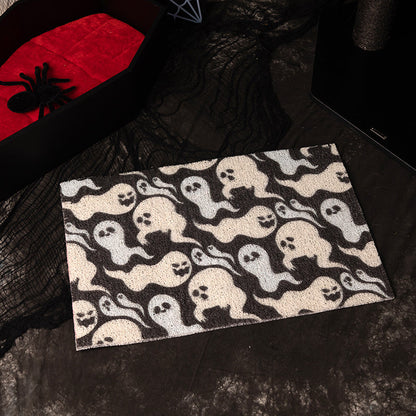 Gothic Cat Litter Mat for Indoor Cats, Litter Trapping Waterproof Non-Slip PVC Rug, Easy Clean Paw-Friendly Mat for Litter Boxes & Bathrooms