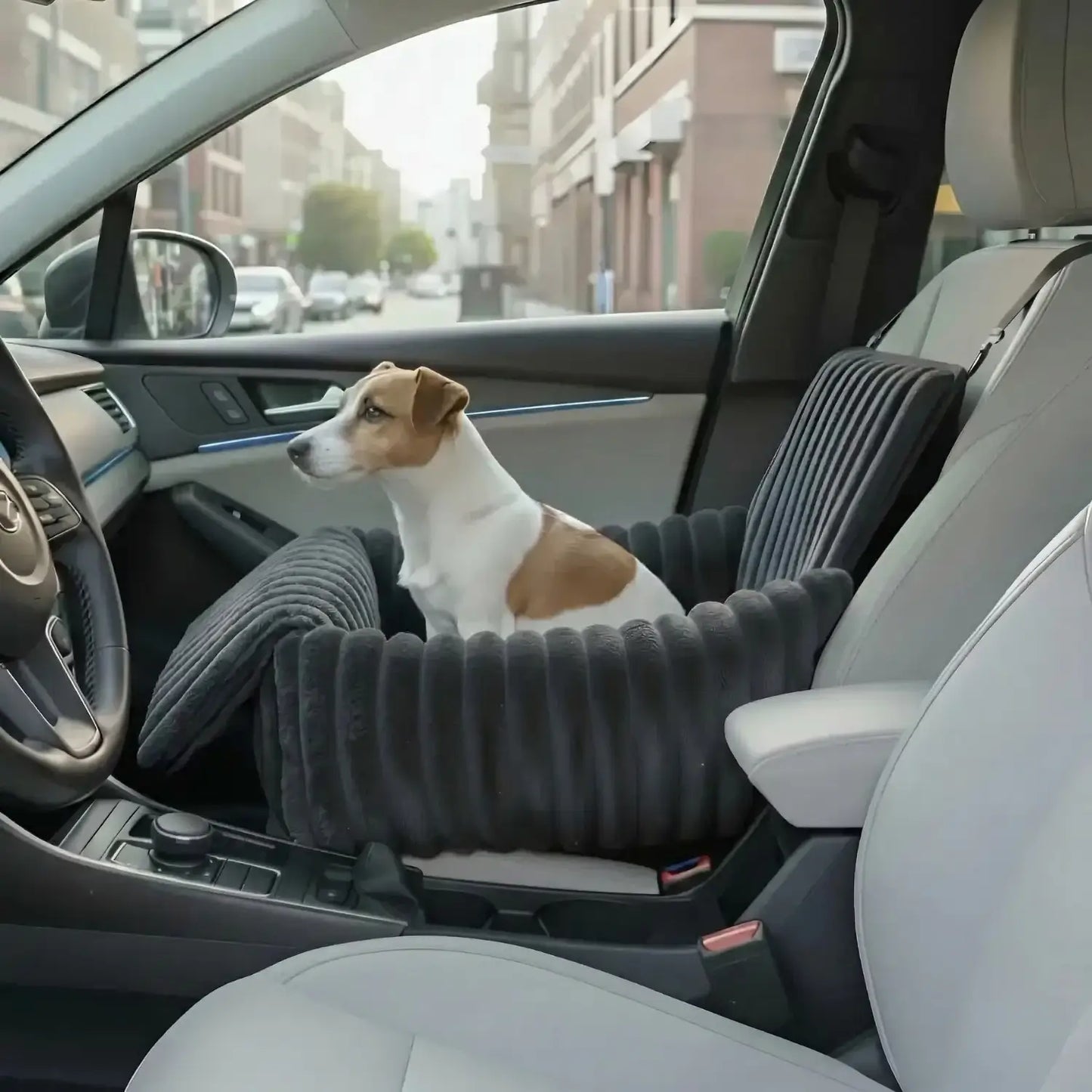 Cozy Dog Car Seat for Small & Medium Dogs, Soft Booster Pet Car Seat with Secure Fit, Comfortable Travel Bed for Car Rides, Road Trips & Errands