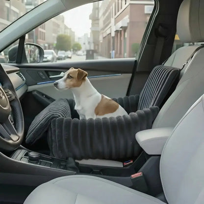 Cozy Dog Car Seat for Small & Medium Dogs, Soft Booster Pet Car Seat with Secure Fit, Comfortable Travel Bed for Car Rides, Road Trips & Errands