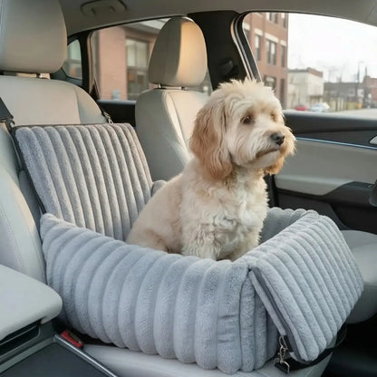 Cozy Dog Car Seat for Small & Medium Dogs, Soft Booster Pet Car Seat with Secure Fit, Comfortable Travel Bed for Car Rides, Road Trips & Errands