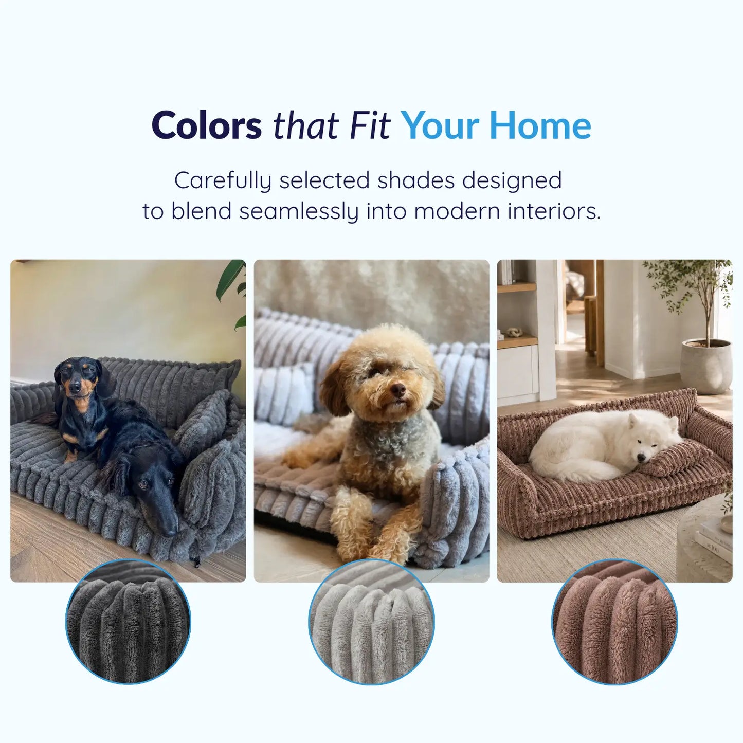 Supportive Dog Sofa Bed for Small, Medium & Large Breeds, Washable Bolster Pet Couch for Calm Sleep, Sized for Chihuahuas to German Shepherds & Labs