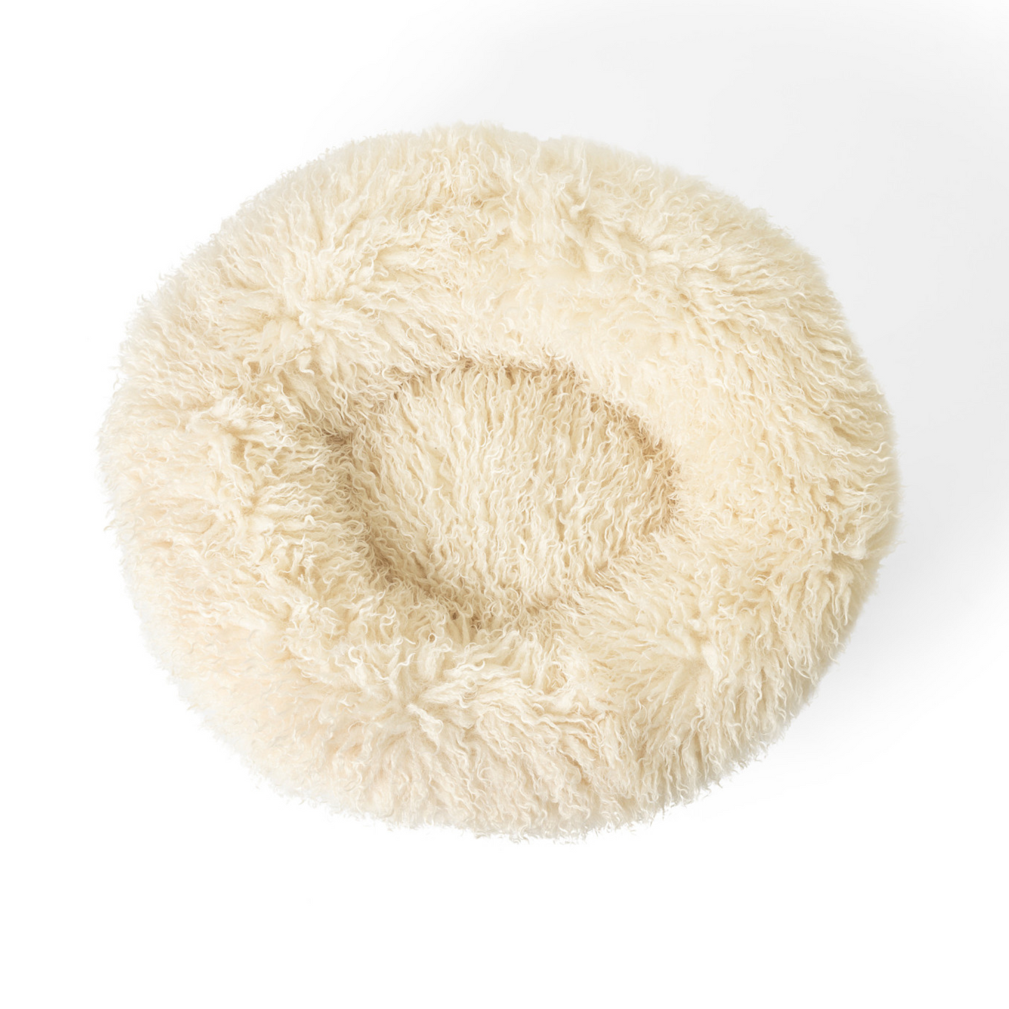 Luxe Faux Fur Donut Pet Bed for Cats & Small Dogs, Calming Plush Round Cuddler with Removable Washable Cover, for Snuggling, Bedrooms & Living Rooms