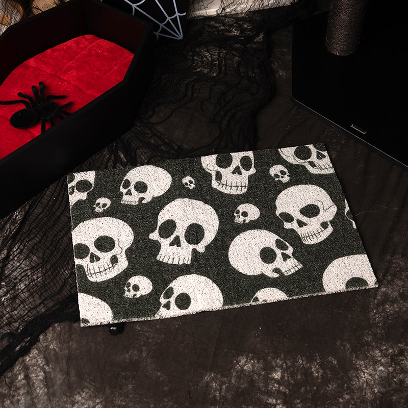 Gothic Cat Litter Mat for Indoor Cats, Litter Trapping Waterproof Non-Slip PVC Rug, Easy Clean Paw-Friendly Mat for Litter Boxes & Bathrooms