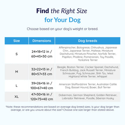 Supportive Dog Sofa Bed for Small, Medium & Large Breeds, Washable Bolster Pet Couch for Calm Sleep, Sized for Chihuahuas to German Shepherds & Labs