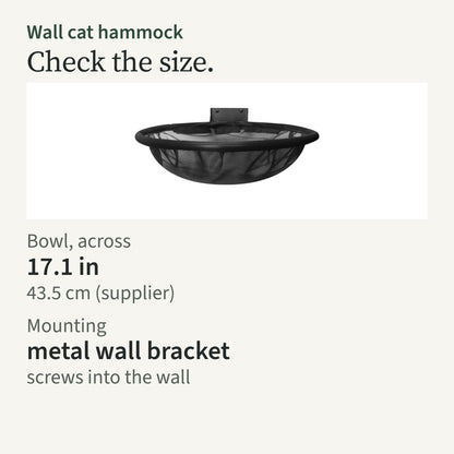 Size card: bowl 17.1 in (43.5 cm) across; metal wall bracket